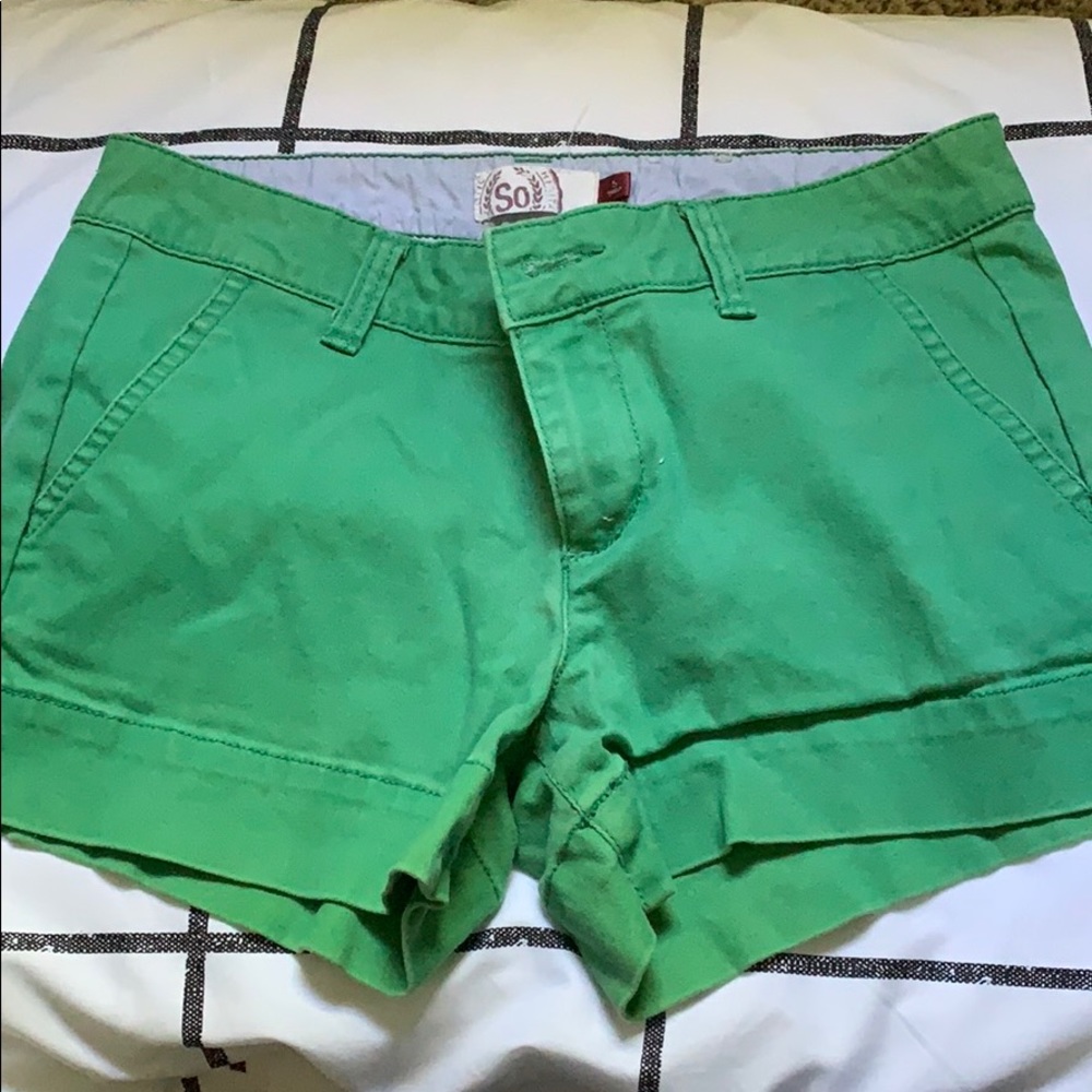 Green Khaki Shorts